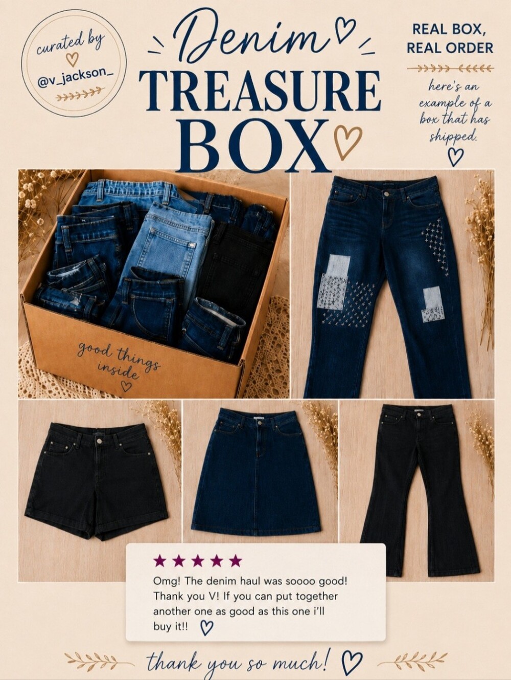 ππ¦ Denim Treasure Box | 5 lb Boutique Bundle | 4 Denim Pieces | $25 - Picture 2 of 2